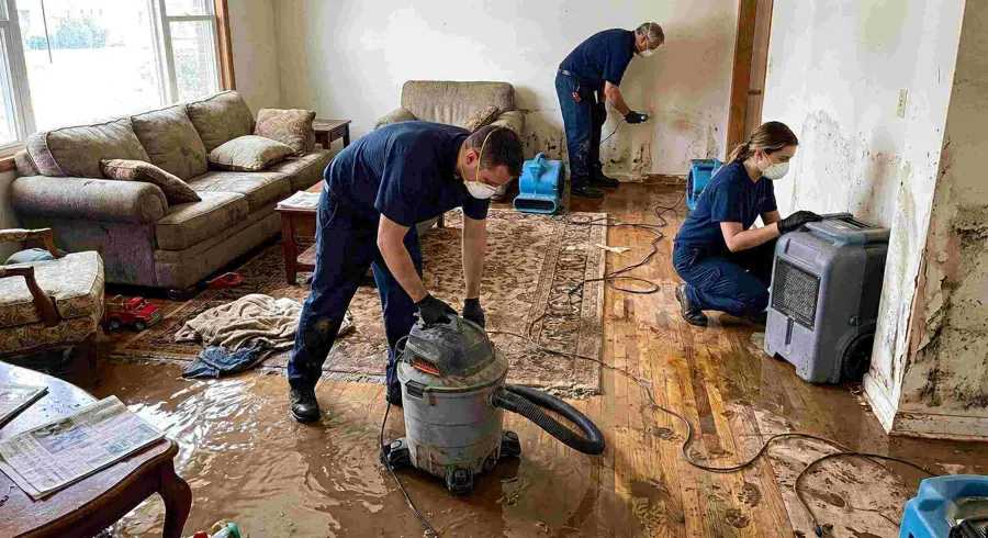 Converse Water Damage Restoration technicians drying a water damaged home in Converse, TX